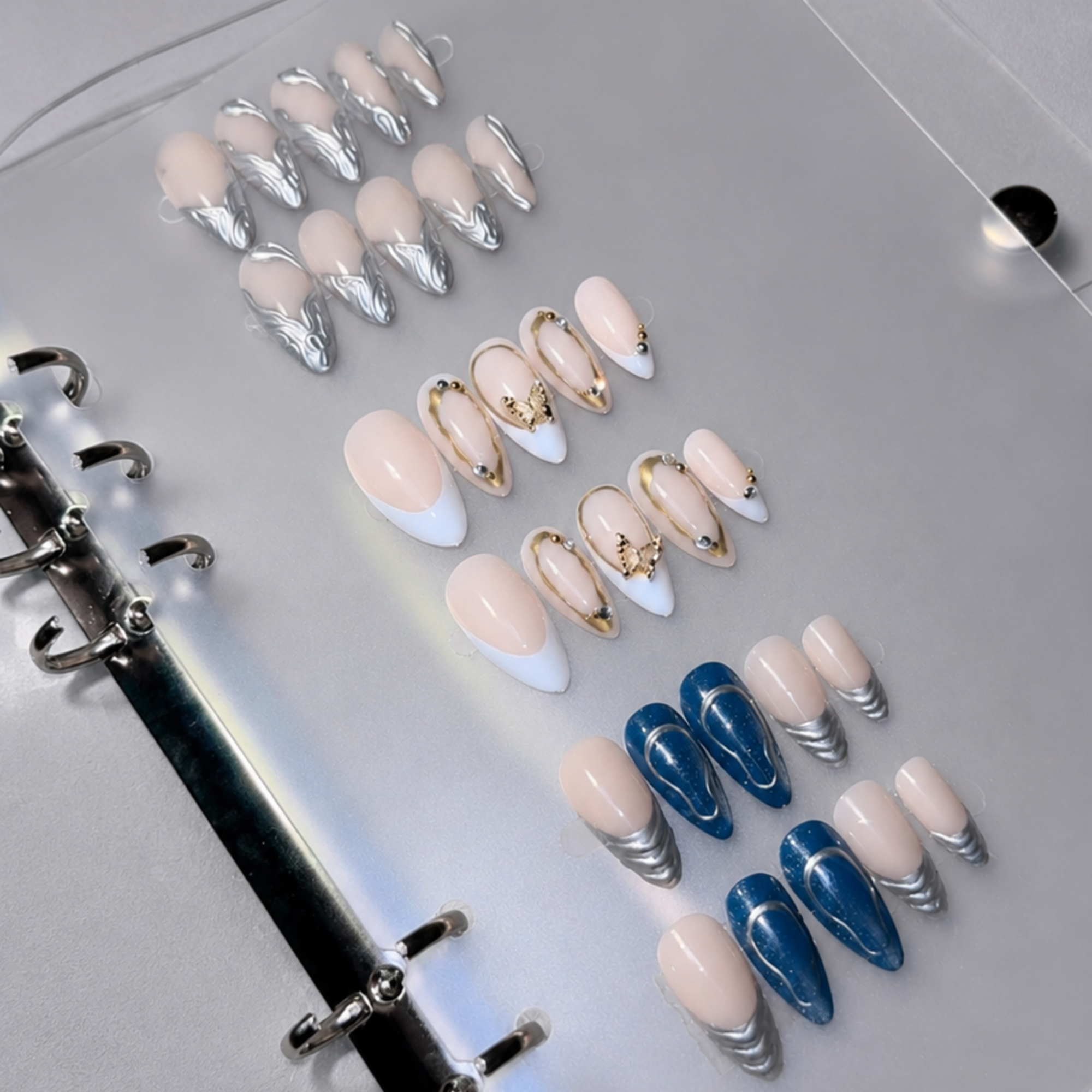 Luxury Press-On Nail Design Book | 12 Designs | 4 Pages ⭐