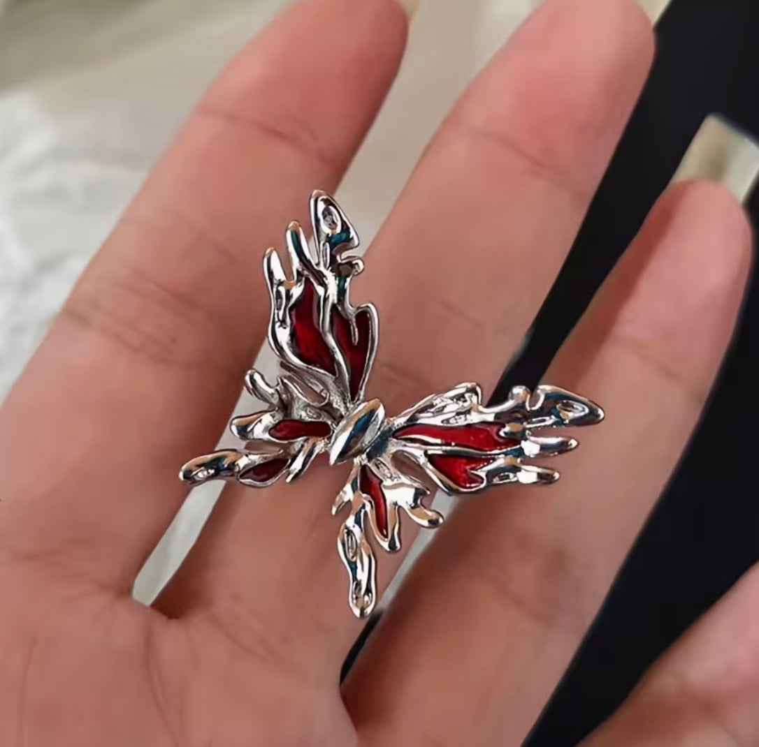 set of 8 - Y2K Gothic Spider Ring Creative Grunge Jewelry Accessories