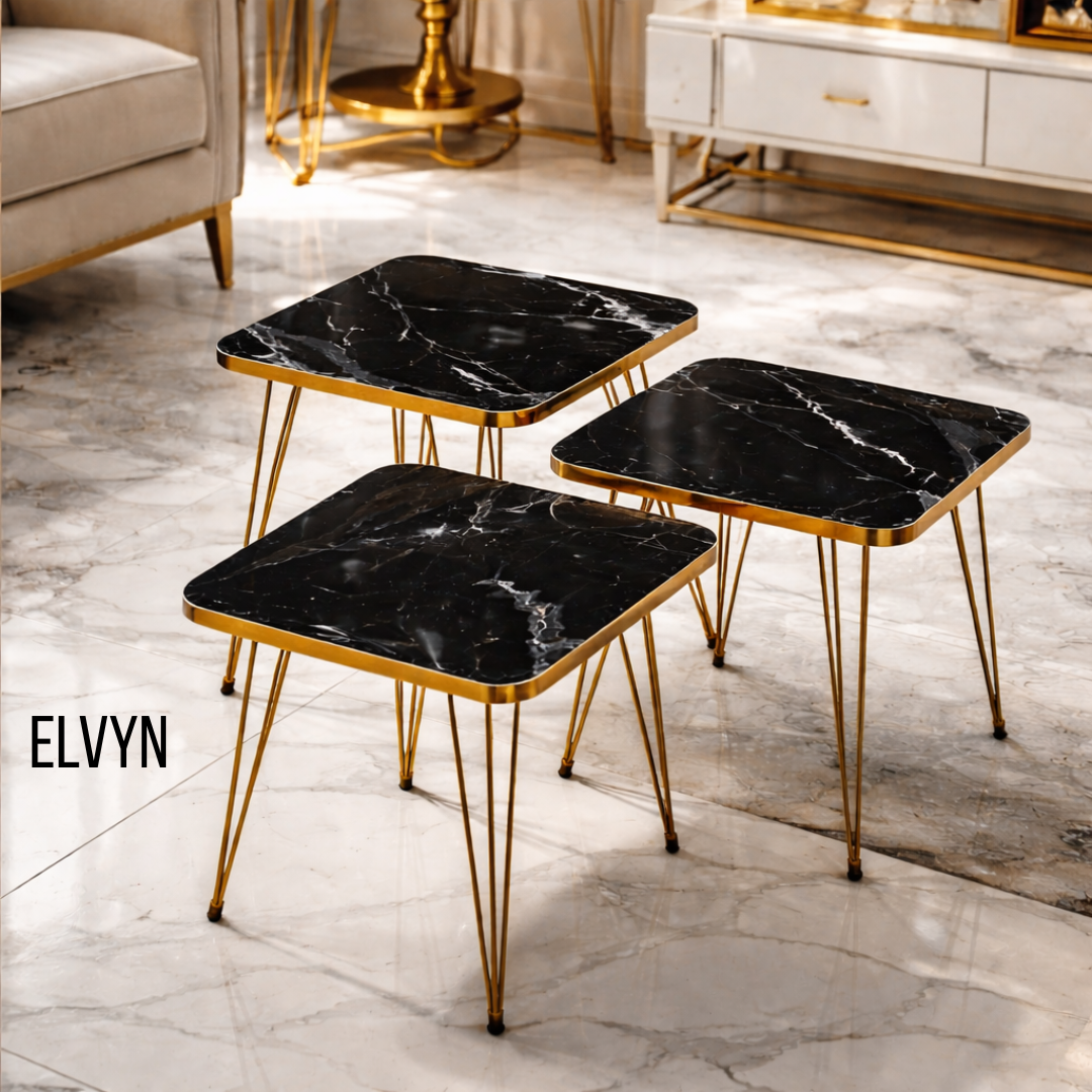 Modern Coffee Table – Nesting End Table & Side Table Set for Stylish Living