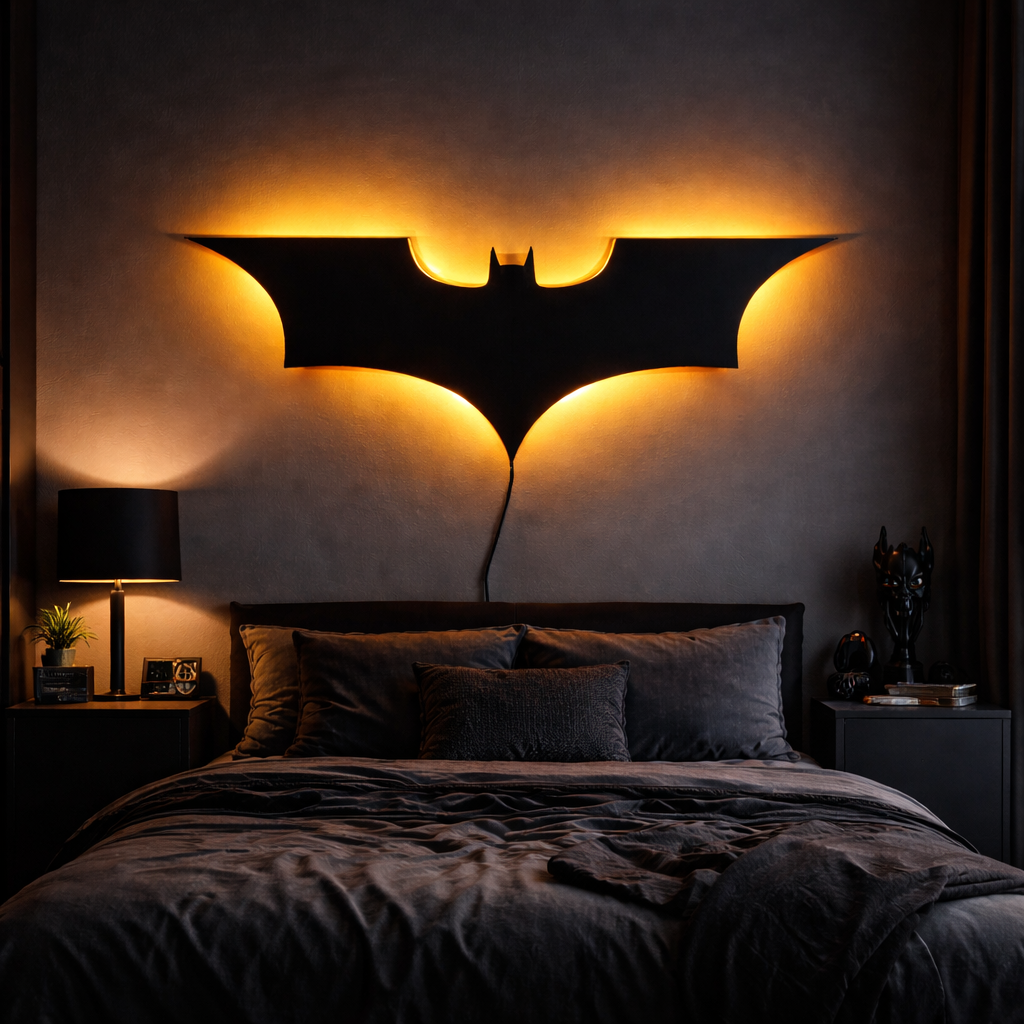 batman lamp with neon lights