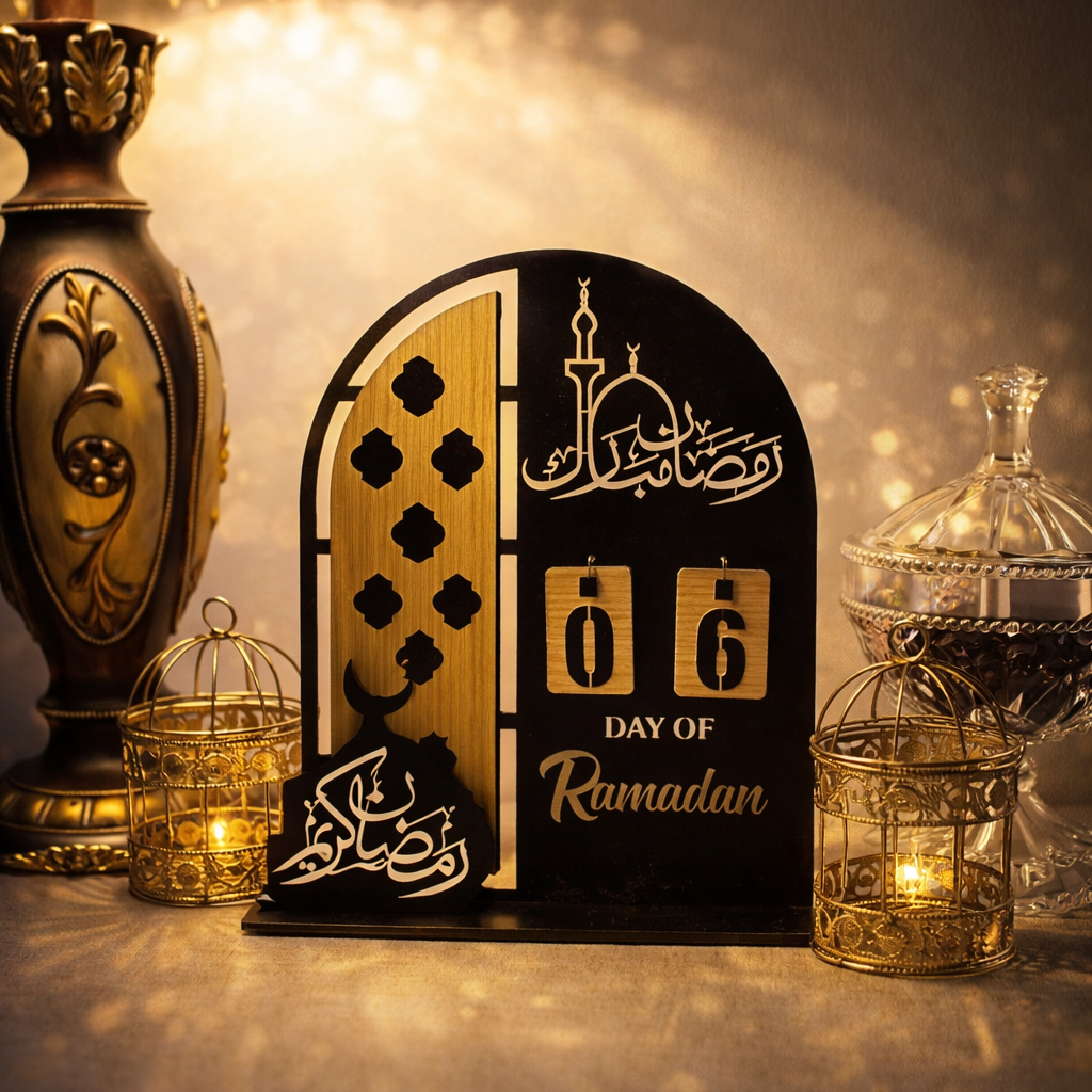 ramzan days count calender made with high quality wood
