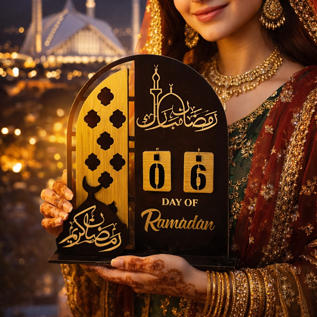 ramzan days count calender made with high quality wood